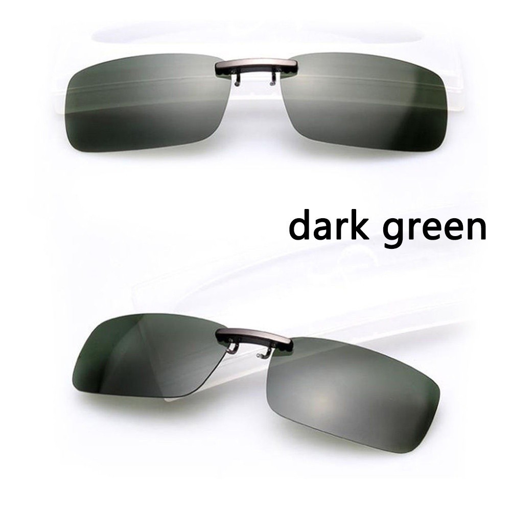 Sunglasses Terpolarisasi Klip-Tuning Kacamata Mengemudi Hari Night Vision Mirror UV400