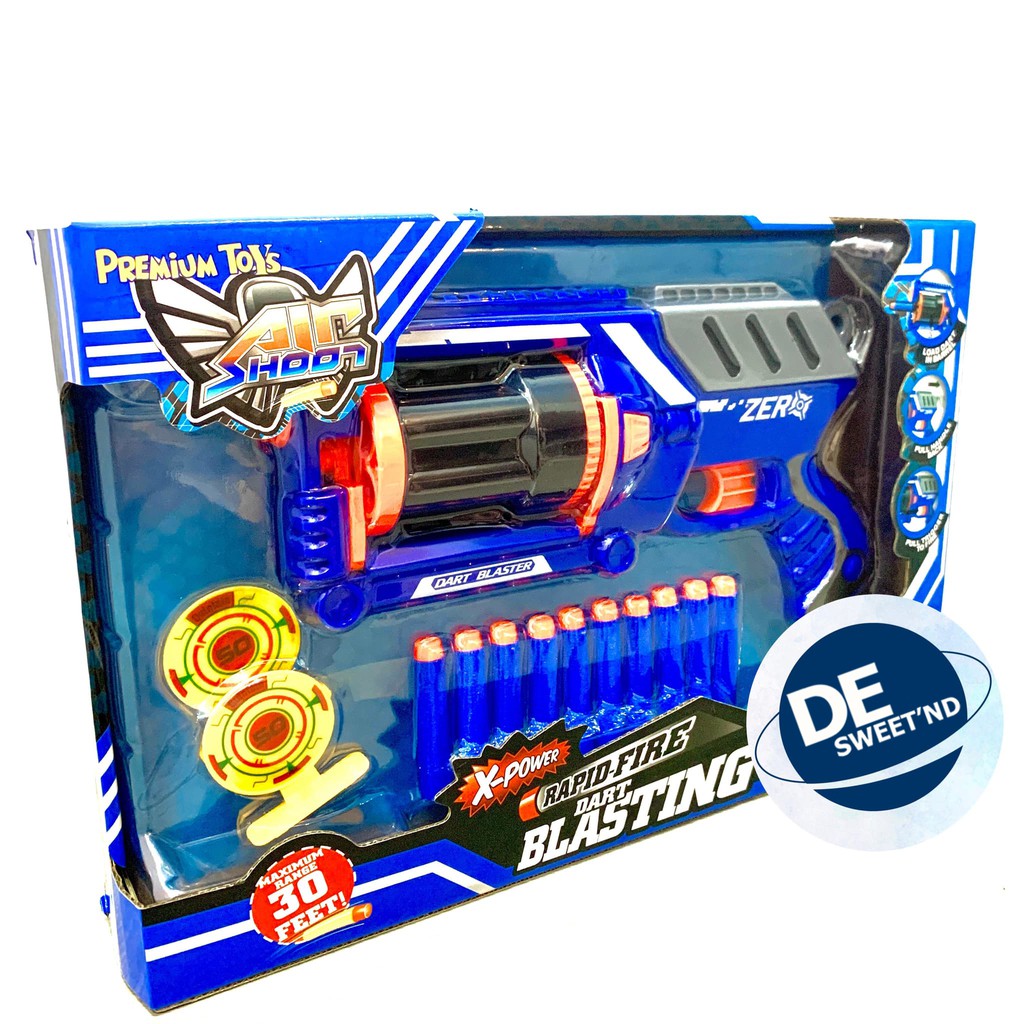  Mainan  Nerf Gun Air  Shoot Soft Bullet Rapid Fire Dart 