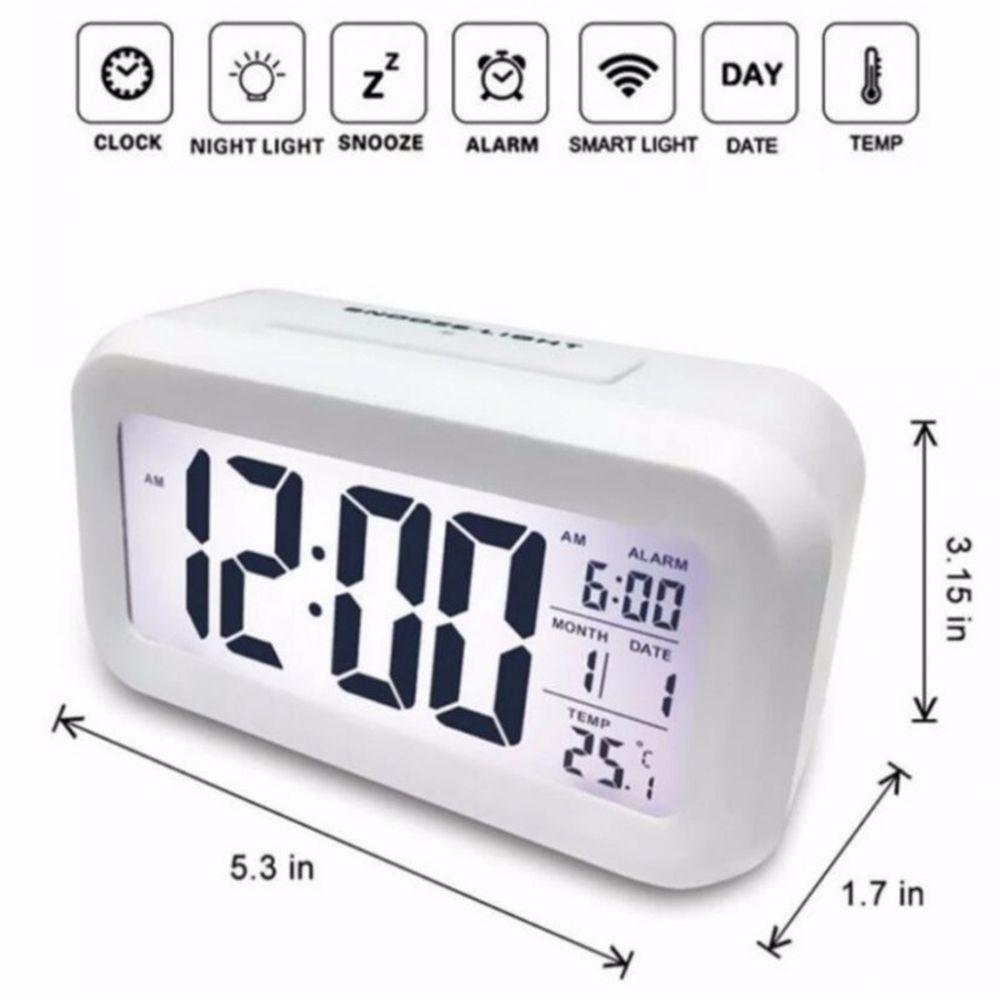Populer Thermometer/Hygrometer Meja Multifungsi Indoor Sensor Display Timer