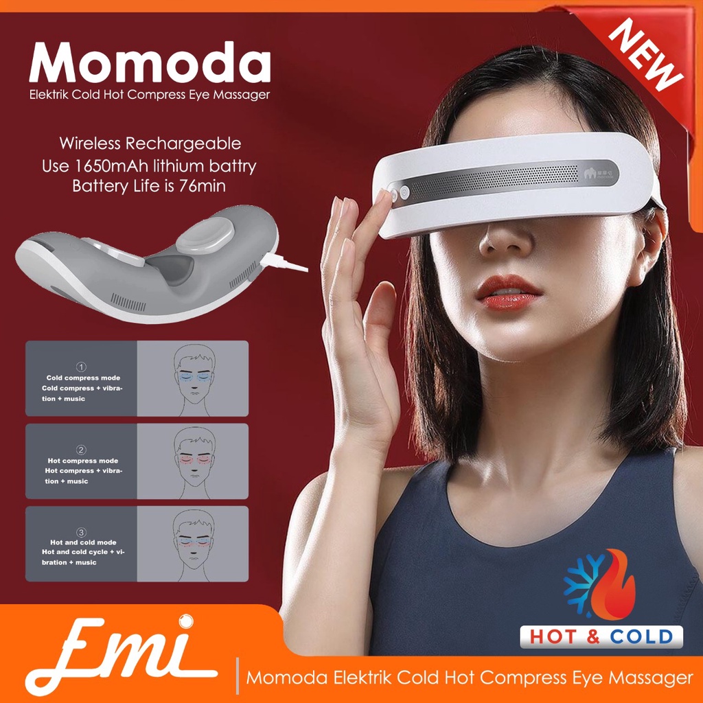 Momoda Alat Pijat Kompres Mata Dingin Panas Eye Massager Cold Hot Elektrik