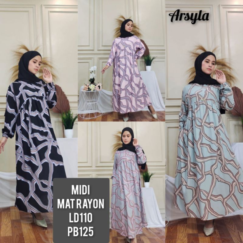 MIDI DRESS MOTIF VANESSA ANGEL ORIGINAL BY ARSYLA// MIDI ORI BY ARSYLA