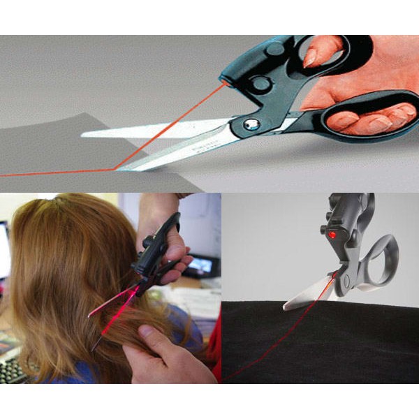 

Dijual Gunting Laser Scissors Alat Pemotong Kertas Kain Office Kantor Rambut Murah