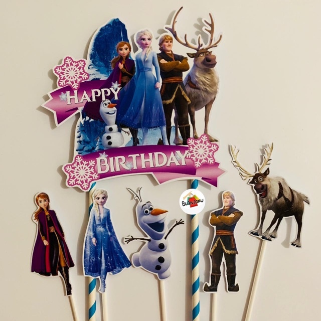 Frozen 2 Topper Cake Birthday / Hiasan Kue Ulang Tahun