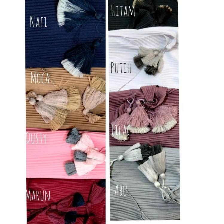 Modern.. SEGITIGA PLISKET INSTAN JERSEY TASEL