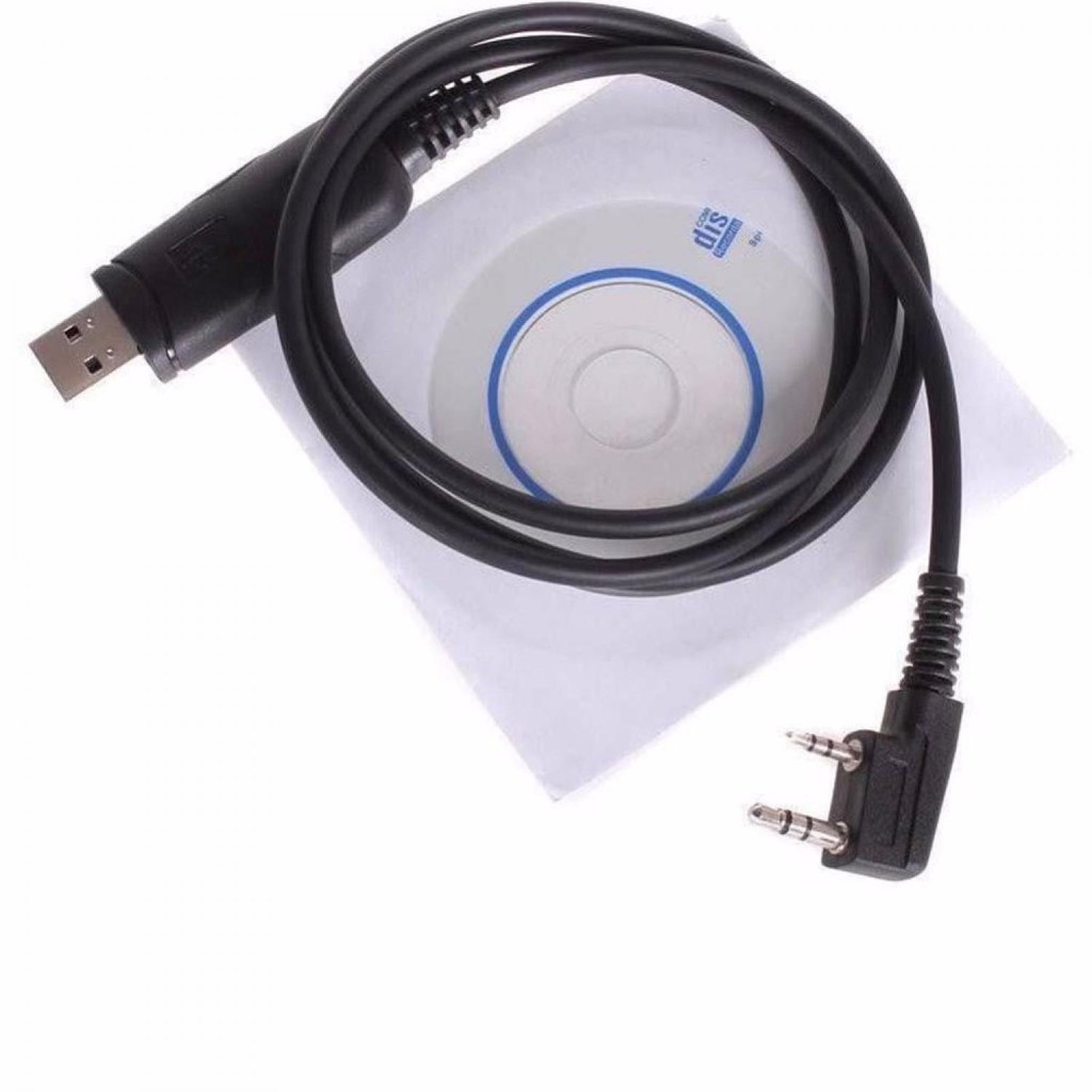 Taffware USB Programming Cable + CD Driver for Baofeng Walkie Talkie [Hitam]