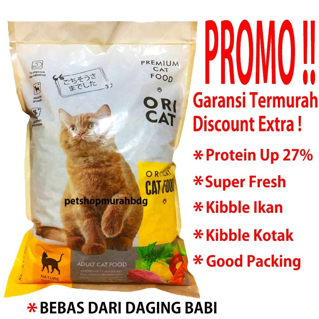 Promo!! Makanan kucing Premium ORICAT Baim Wong Termurah di shopee