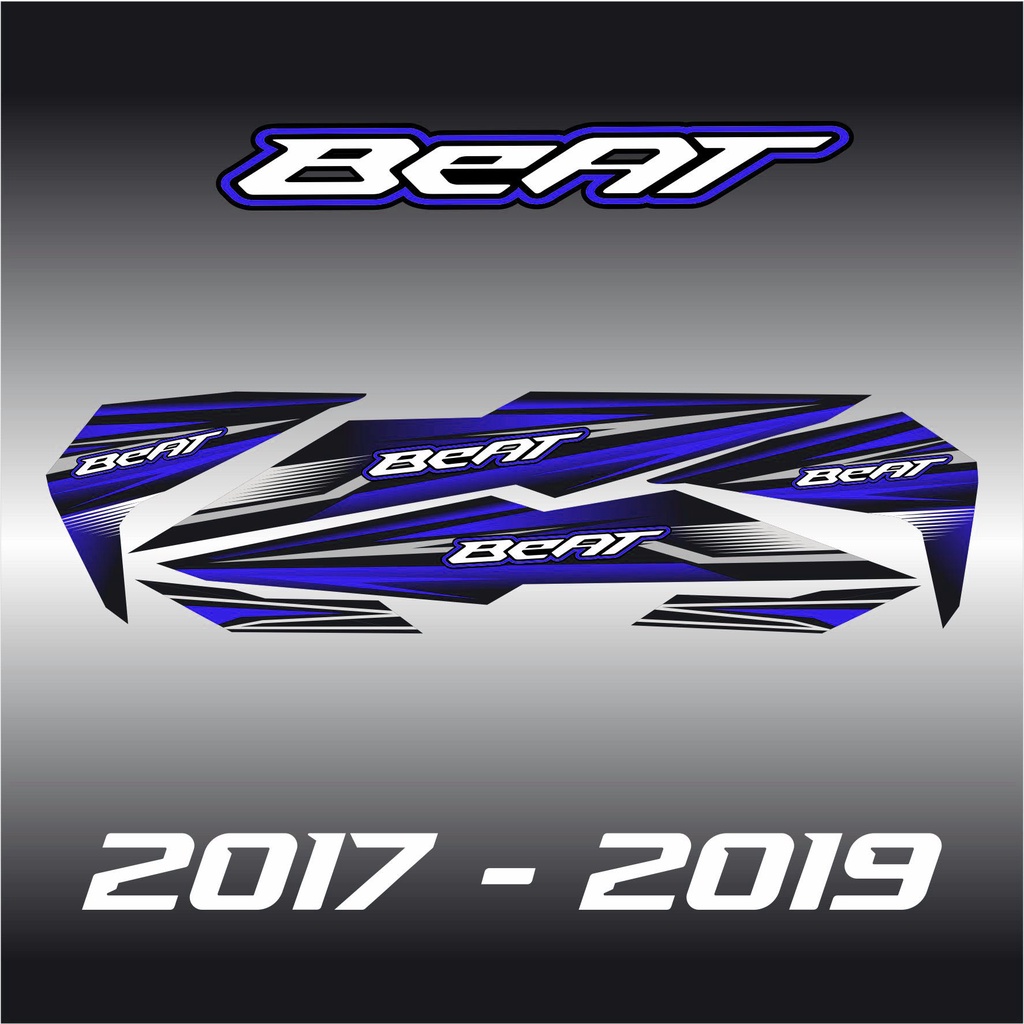 STRIPING VARIASI HONDA BEAT NEW ESP STREET 2017 2018 2019 BIRU