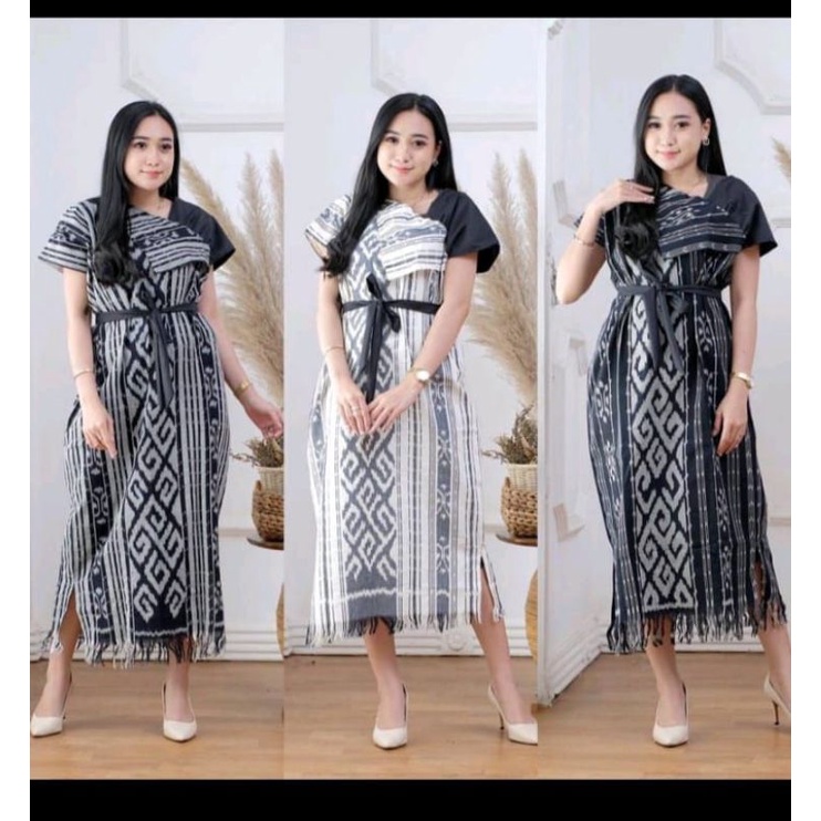 baju tenun wanita tunik tenun baju pesta modern dress tenun