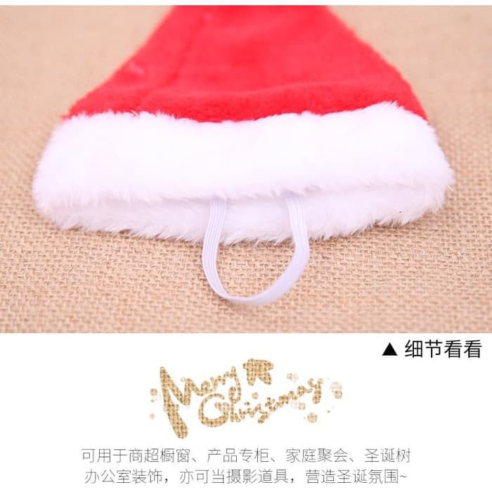 XHP Topi Natal Mini Hewan Peliharaan Anjing Kucing Christmas