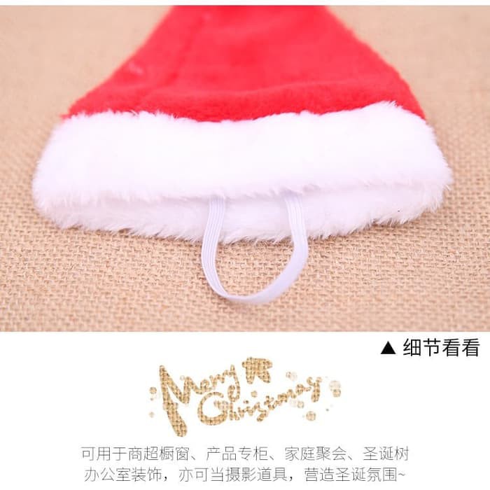 XHP Topi Natal Mini Hewan Peliharaan Anjing Kucing Christmas