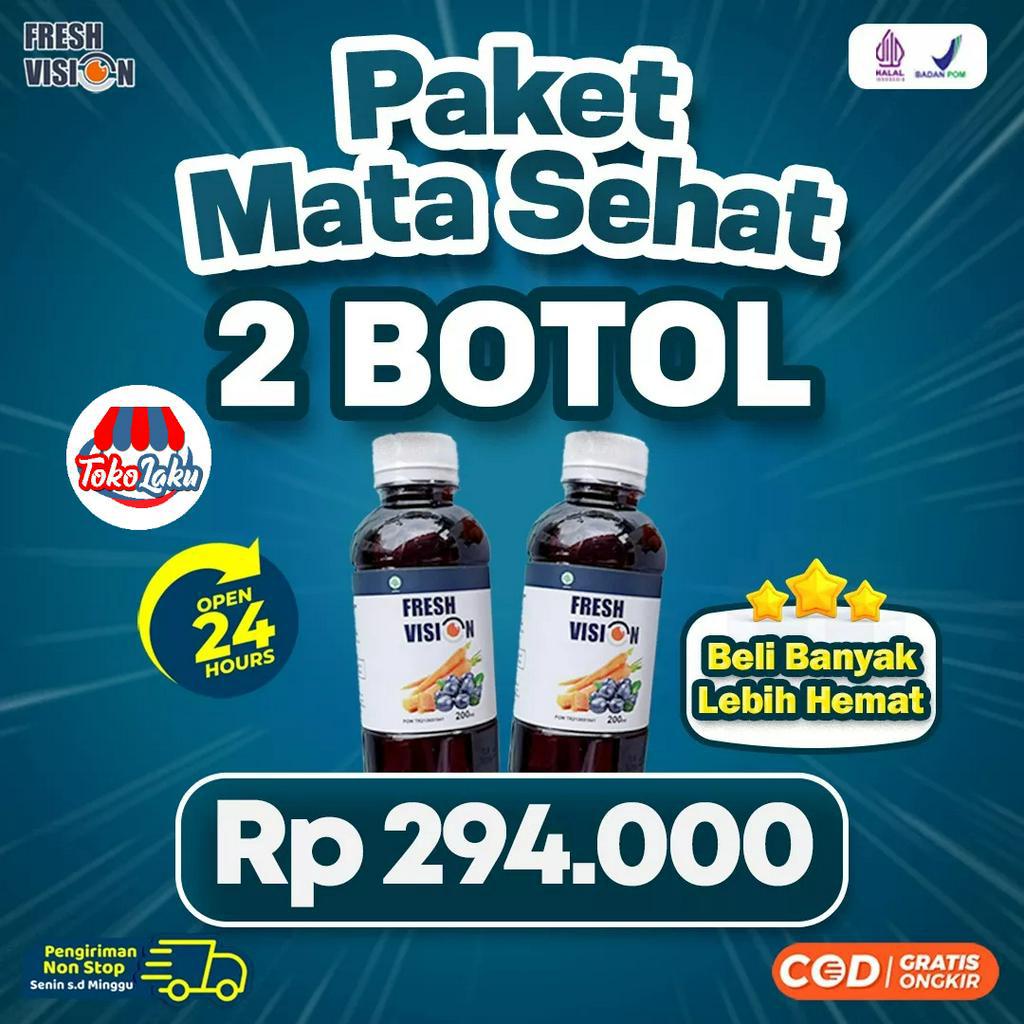 Fresh Vision Paket Mata Sehat 2 Botol  - Multivitamin Mata Ampuh Atasi Masalah Minus Katarak Silinde