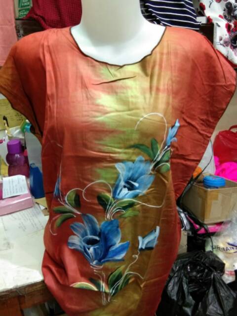 Terbaru Blouse Santai Wanita Motif Pelangi Lukis