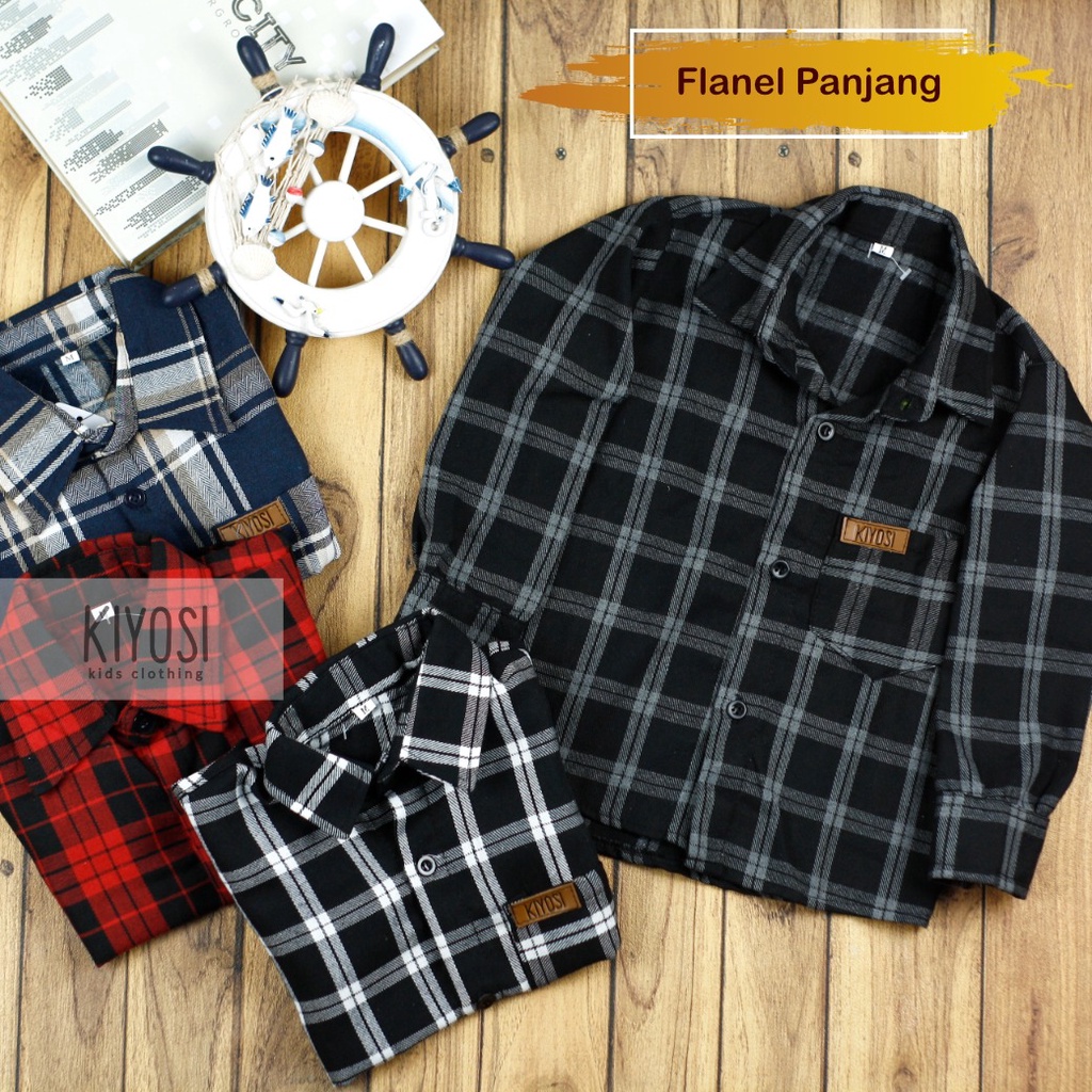 Kemeja Anak Flanel Laki-laki Lengan Panjang Best Seller 1-6 Tahun