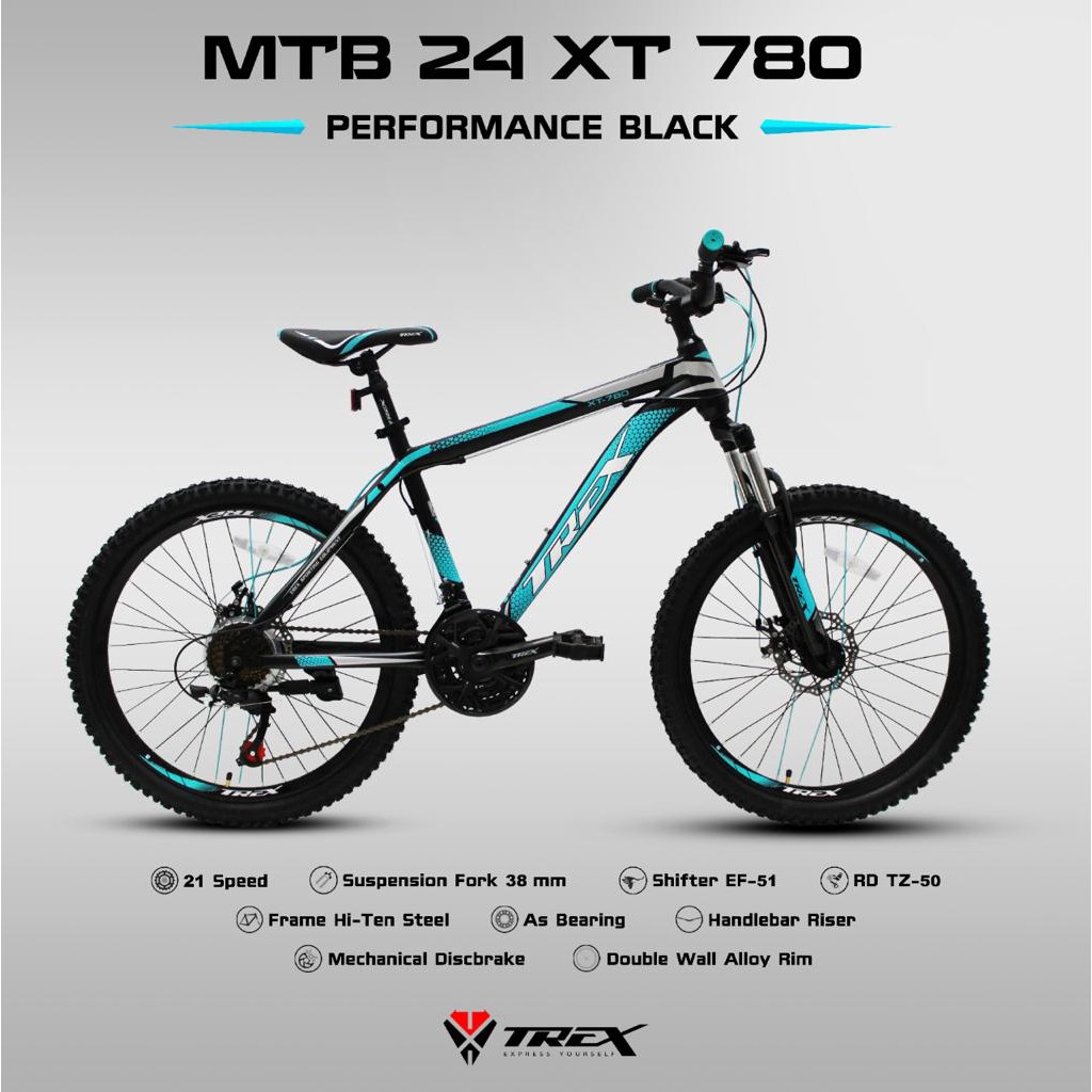 SEPEDA MTB TREX 24 XT 780 21 SPEED