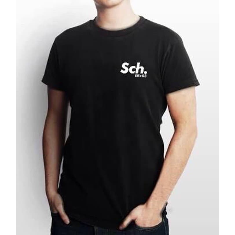 Baju Kaos Promo |  Kaos Baju Obral Combed 30 Distro RSCH SCH ER#06 LOGO KECiL Ouval Murah