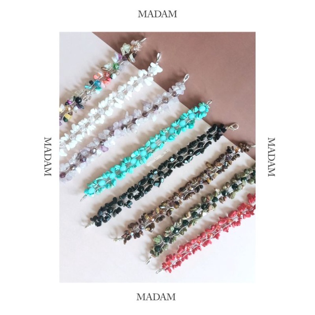 Konektor Hijab / Masker Hijab / Strap Masker Hijab / Tali Masker Hijab Batu Pecah Acrylic