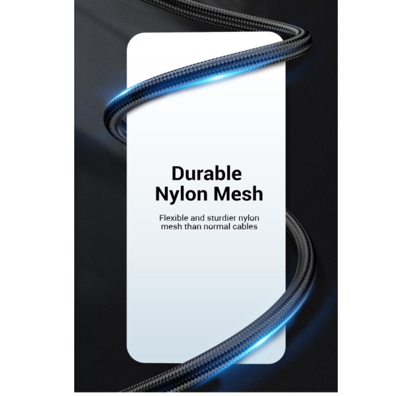 Vention Kabel Data USB Braided Type C 3A Fast Charge 1.5M 2M 3M