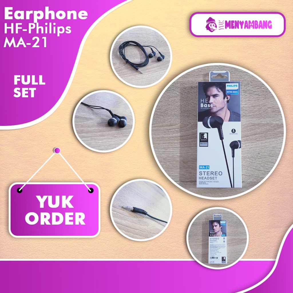 42240 | HF-Philips MA-21 | Stereo Earphone Philips MA-21 Extra Bass