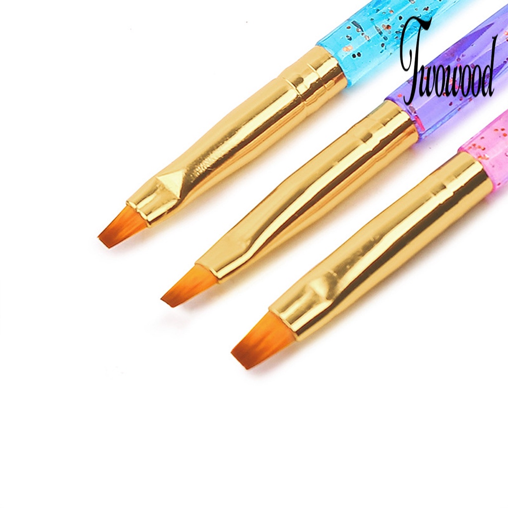 3 Pcs Brush Pen Dotting Universal Untuk Manicure Nail Art