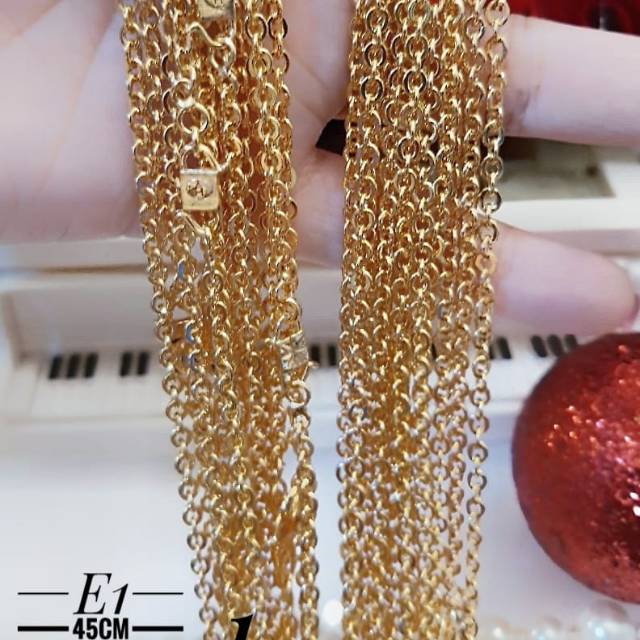 Xuping rantai kalung lapis emas 24k  2444k