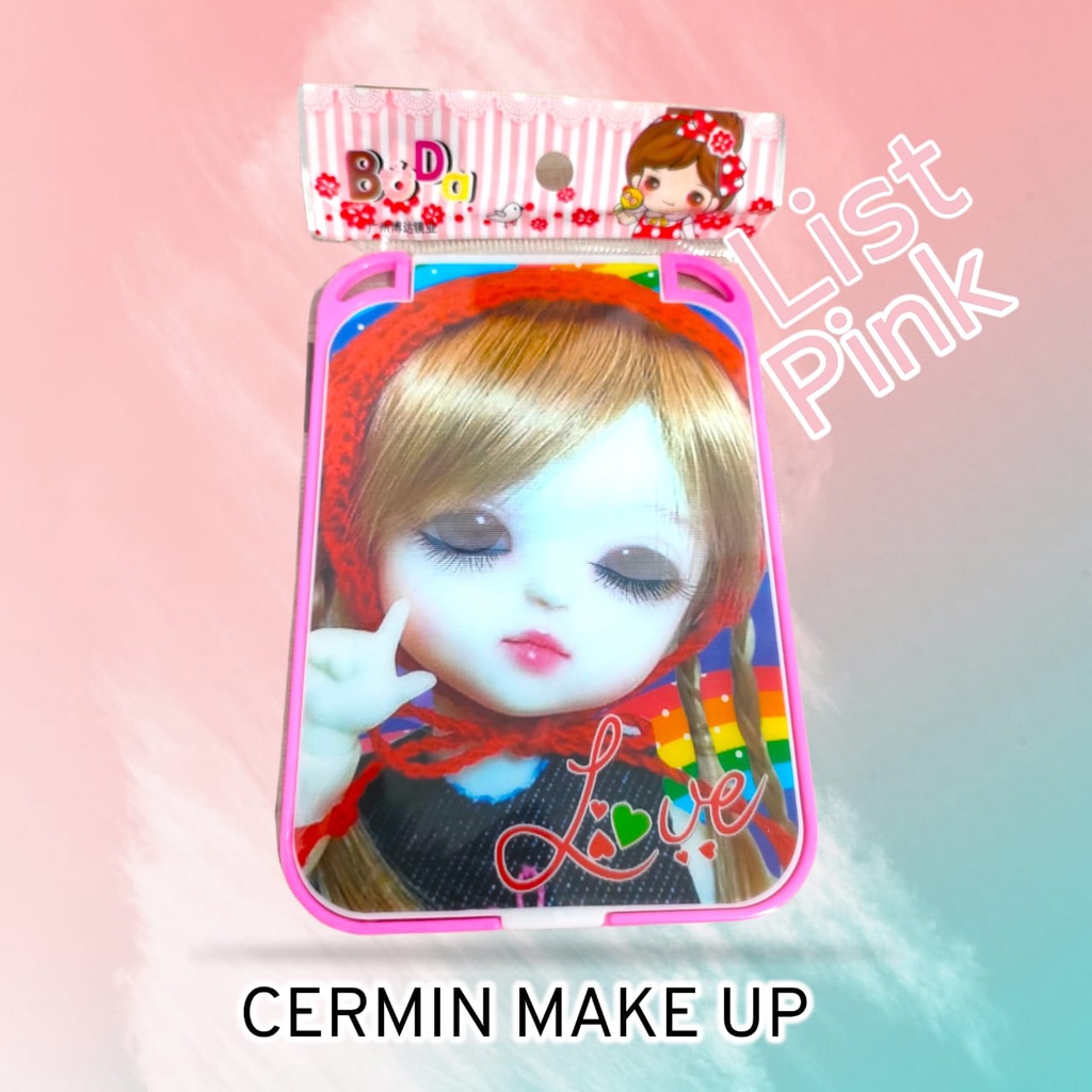 Cermin Lipat  Make up Kaca Rias Mini Karakter Lucu Import Premium