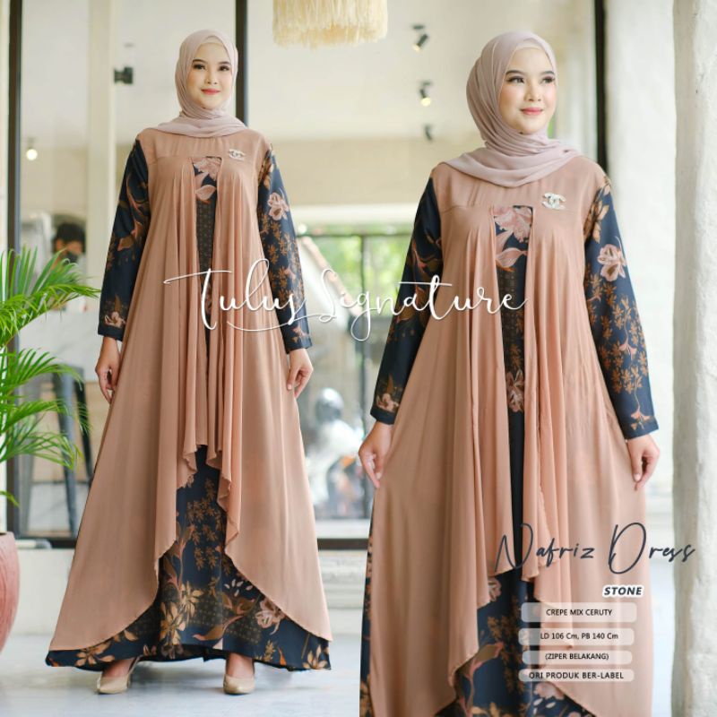 NAFRIZ DRESS BY TULUS SIGNATURE (DRESS MUSLIMAH) Dress wanita rekomended