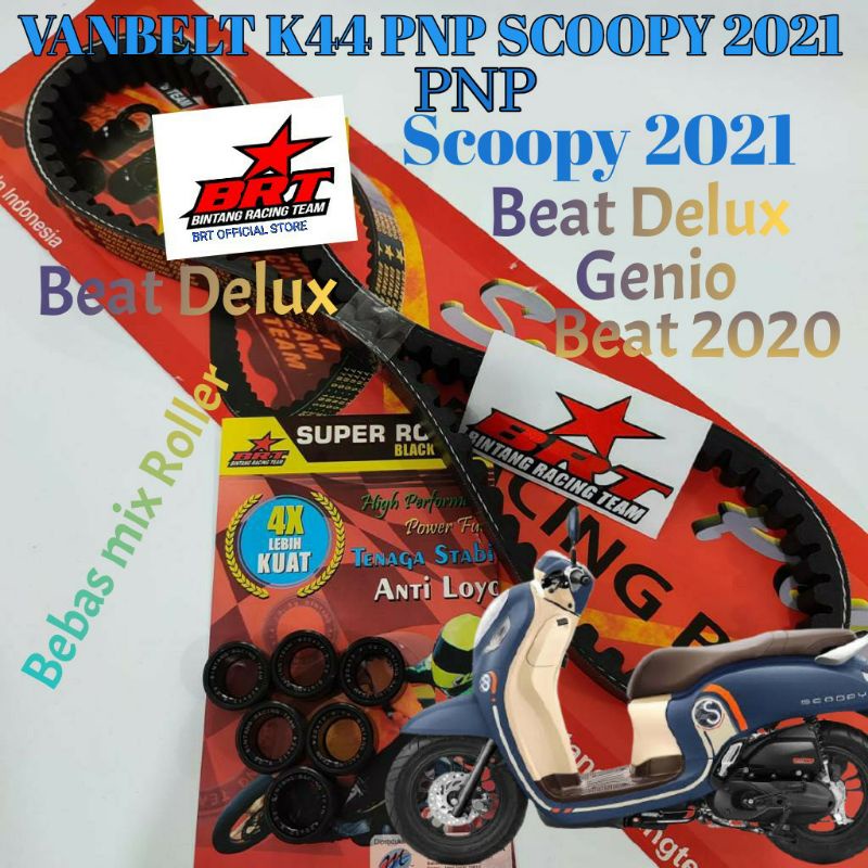 Vanbelt &amp; roller brt scoopy 2021 genio beat delux venbelt dan loler scoopy 2020 2021beat 2020 2021 V belt brt genio Roller brt beat Roller brt scoopy Roller brt beat deluxe Roller brt scoopy stylist Vanbelt brt racimg Roller racing brt Cod bayar ditempat