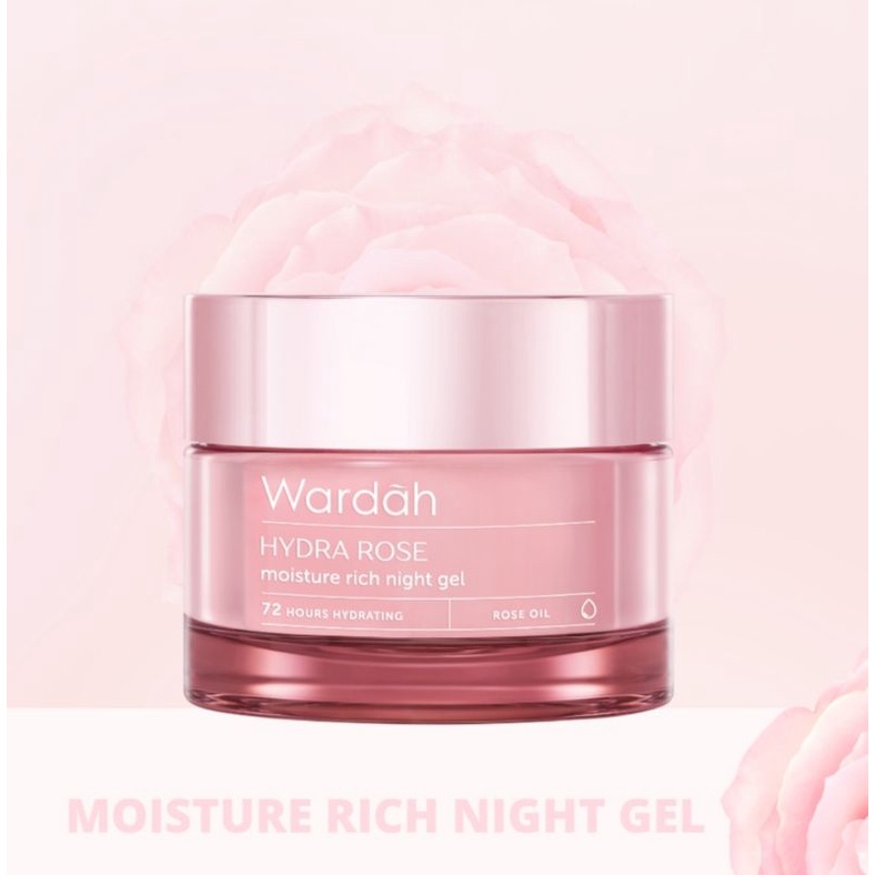 ☀️cahaya acc☀️WARDAH hydra rose moisture rich night gel