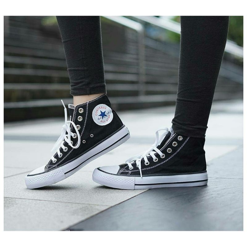 Sepatu Converse All Star Hitam Putih Tinggi 36-43 Sepatu Converse All Star 70s Boots Sepatu Sekolah