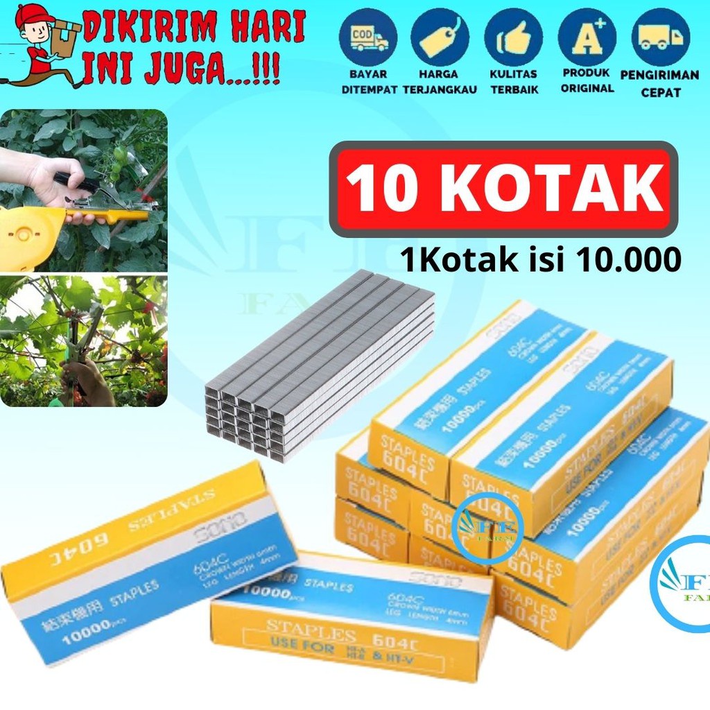 Staples Refill Tapetool 604C 10x10000 Pcs Peralatan Berkebun FEFARM