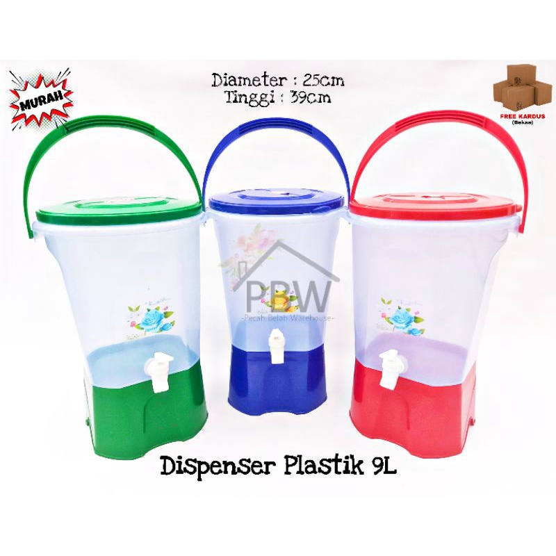 Jual Dispenser Air Plastik 9l Galon Plastik Tempat Air Minum Indonesiashopee Indonesia 4580