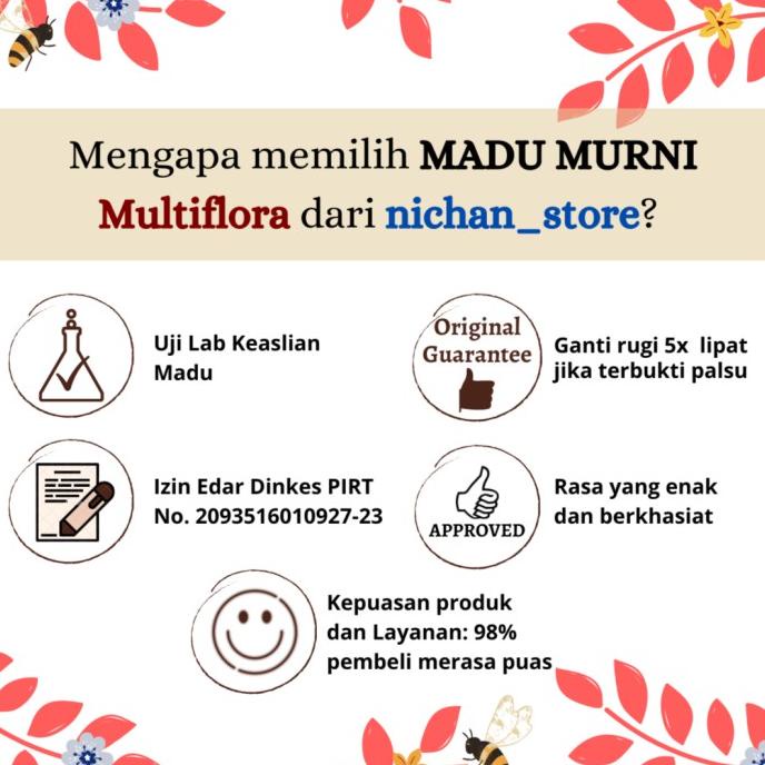 

Madu Asli / Madu Murni Multiflora 1000 Gram