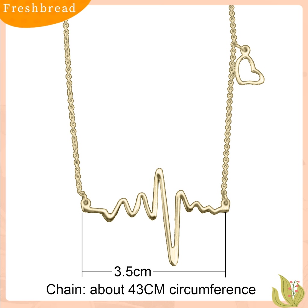 【Fresh】❀Women Fashion ECG Love Heart Pendant Necklace Charm Clavicle Chain Jewelry Gift