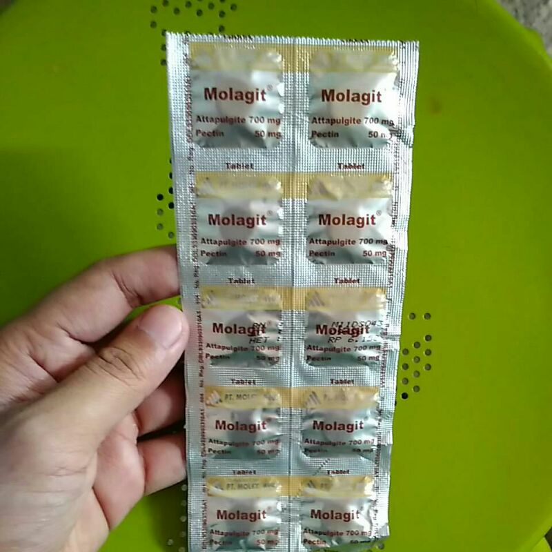 Molagit® Tablet (Obat Diare,Mencret,Mules,Menyerap Racun dan Bakteri Diare)