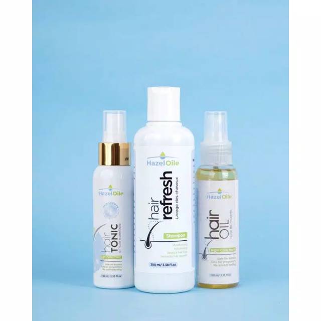 Hazeloile Shampo Tonic Oil Perawatan Rambut Rontok dan Penyubur Rambut