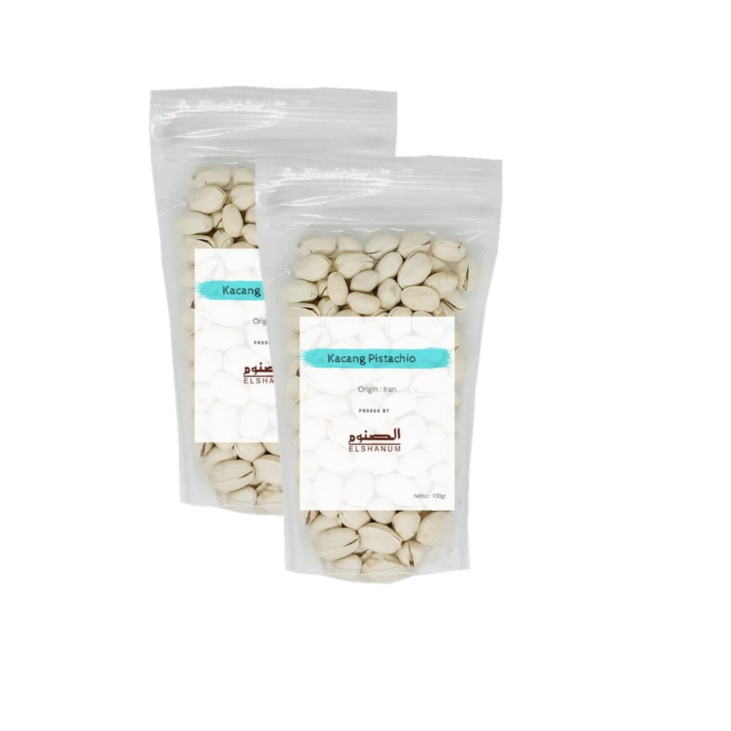 

Kacang Pistachio ELSHANUM 100GR / KEMASAN STANDING POUCH / KACANG FUSTUK