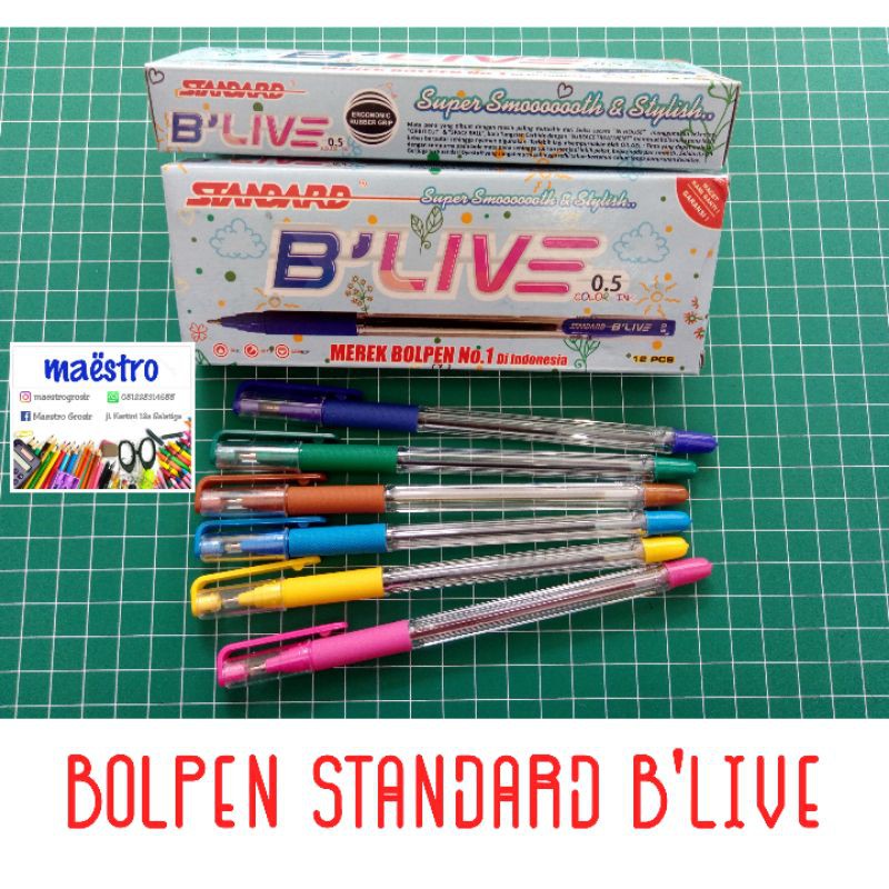 

Bolpen Standard B'Live/ Standard B'Live / Bolpen Murah