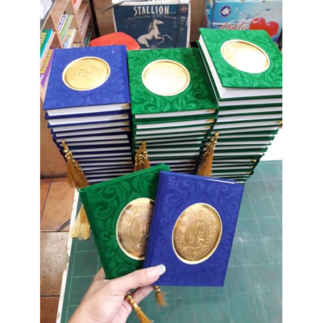 Cetak yasin 40 hari hard cover bludru tambang