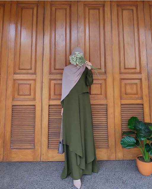 GF02 ~ MIZA DRESS matt SHAKILA HQ size S M L XL fashion muslim casual maxi ellegant