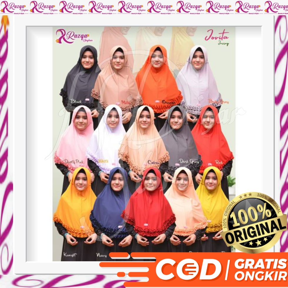 [Baru] Razqa Hijab Bergo Jovita