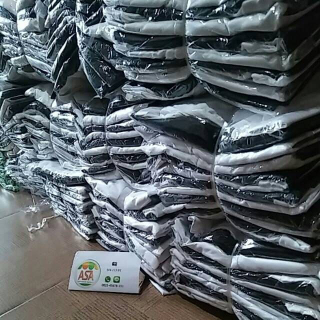 SETELAN HITAM PUTIH (TUNIK+ROK)- S-M-L-XL-XXL -SERAGAM DINAS PNS, PEMDAH, GURU, TERBARU MODEL SETELAN
