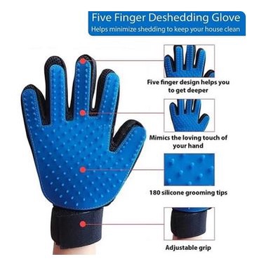 Mame / True Touch Pet Glove / Sarung Tangan Sisir Mandi Anjing Kucing Grooming