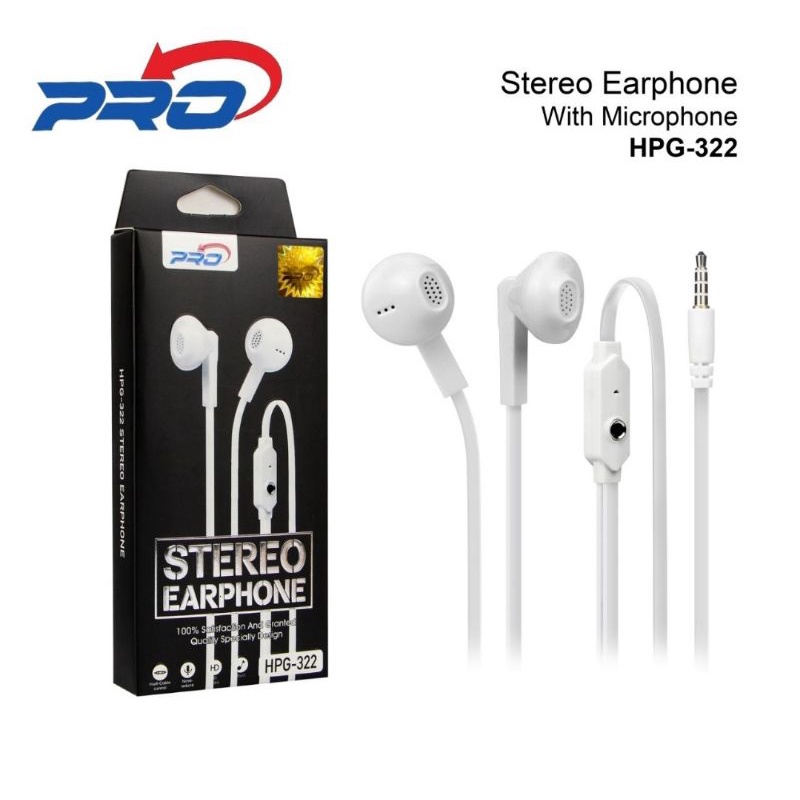 Pro Handsfree Headset Pro HPG-322 HPG-31 SERIES Headphone Stereo Earphone Universal