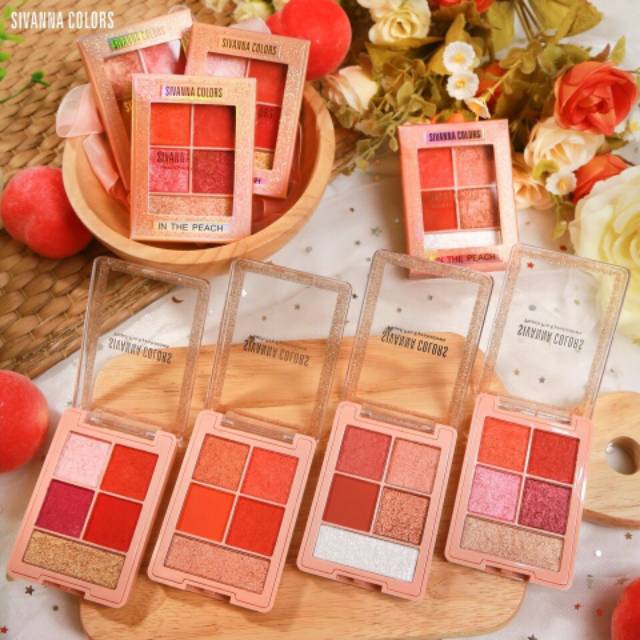 SIVANNA COLORS Peach Pro Eyeshadows In The Peach #HF6031 Thailand / Eye Shadow / Metalic