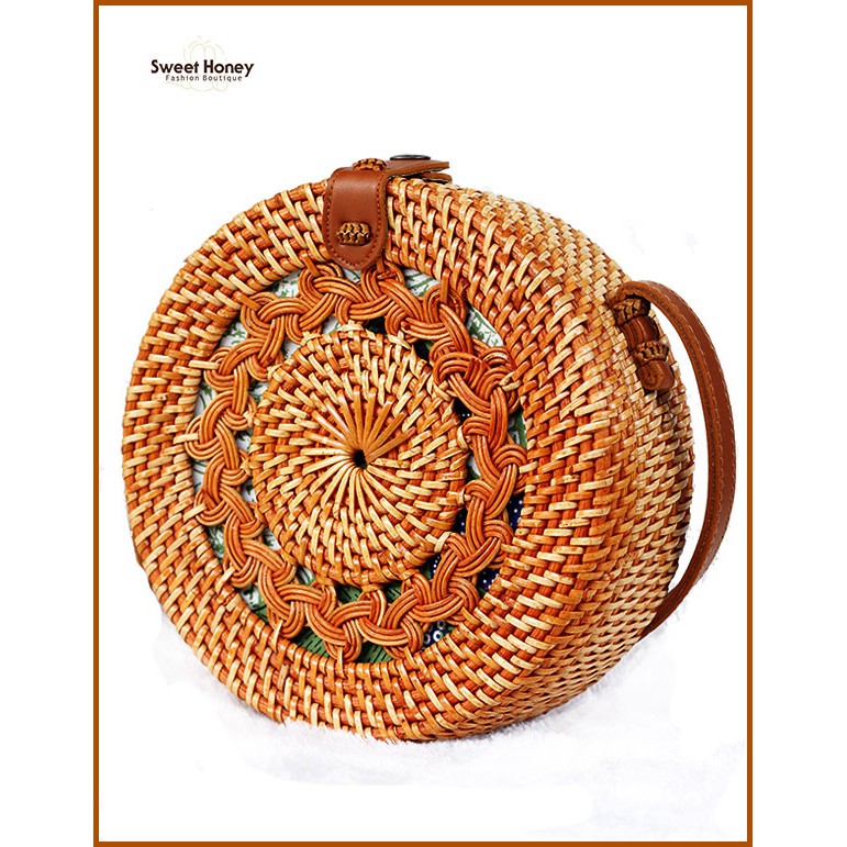 Sweet Honey ~ Grosir Tas Rotan Bali Gendit Rotan Bali Rattan Bag Gendit [Bisa COD Bayar di tempat]