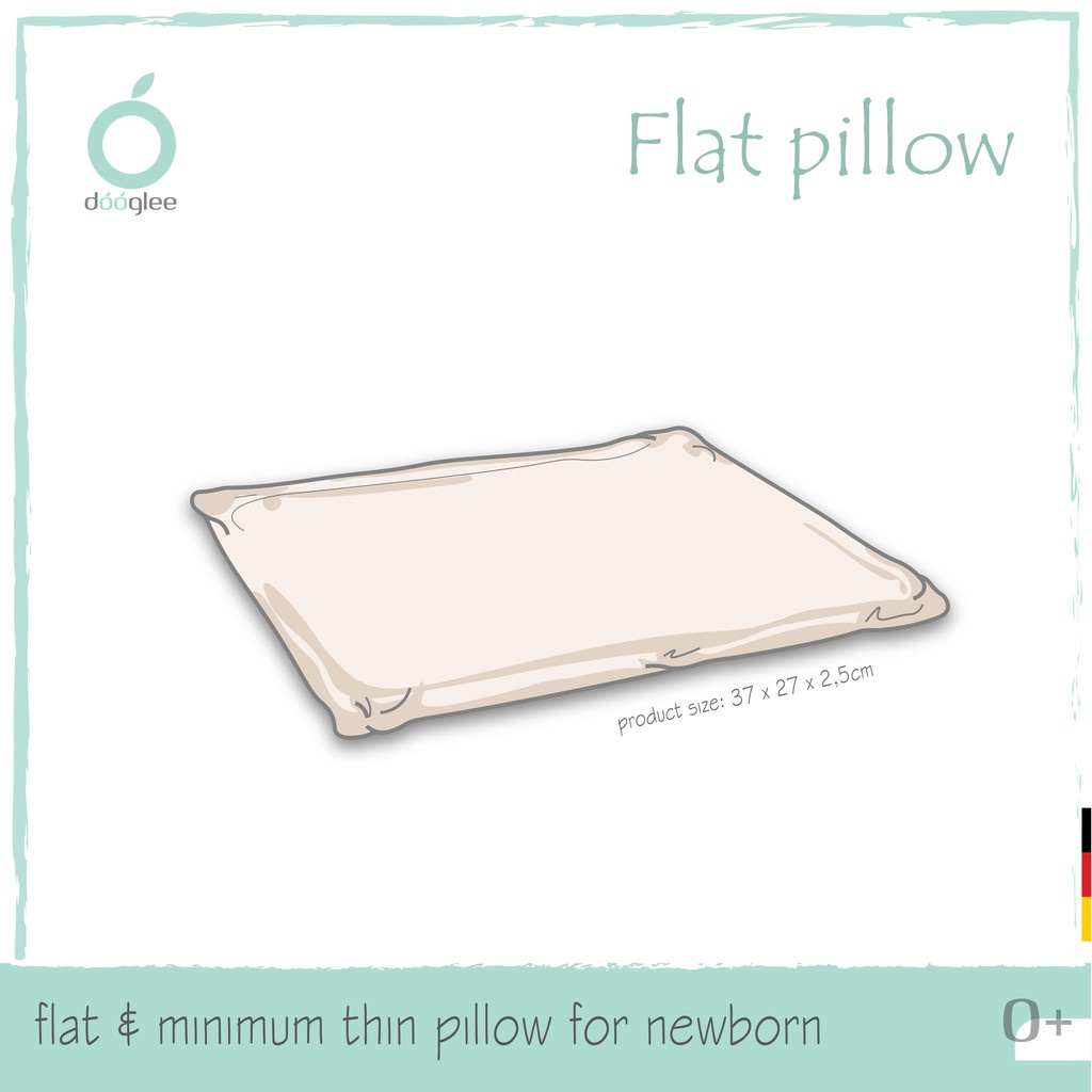 Dooglee Flat Pillow Include Case | Bantal Tidur Anak