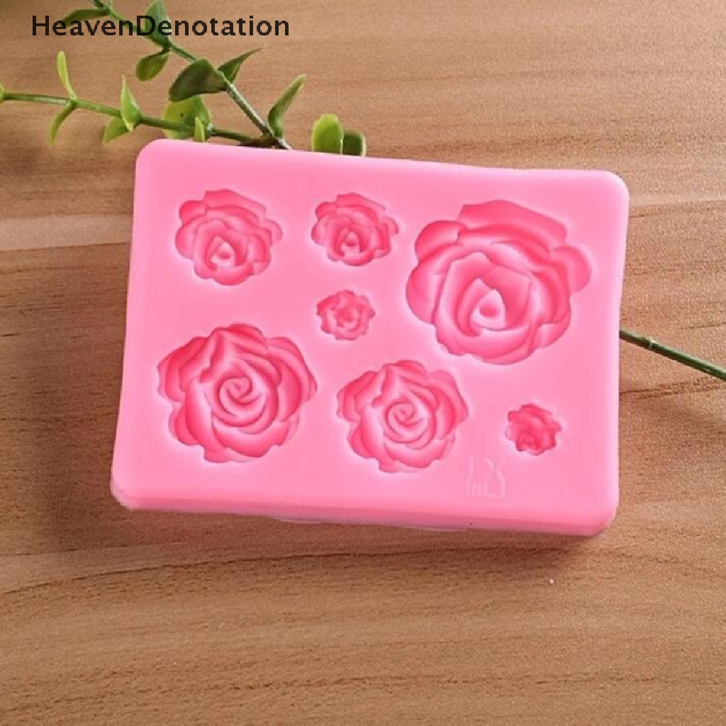 [HeavenDenotation] Rose Flower Silicone Mold Cake Decorating Tool Candy Clay Chocolate Fondant