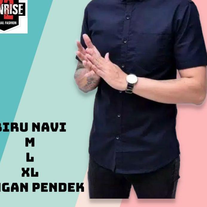֍ Kemeja Polos Pria Lengan Pendek Kemeja laki laki Lengan Pendek Hem Pria Lengan Pendek Polos Baju H