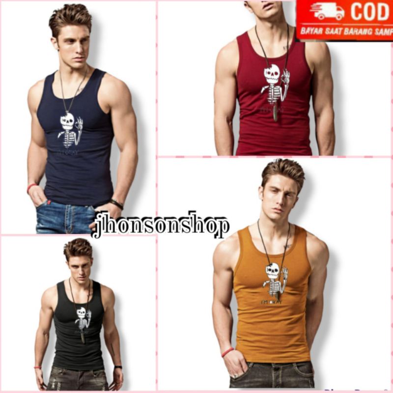 kaos singlet.logo 0KEY distro t-shirt Catton buat pria dewasa bahan tebal &amp; murah