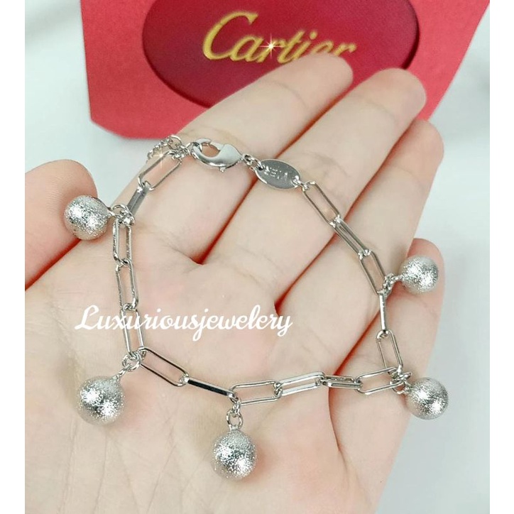 Gelang tangan paperclip Boba lapis emas